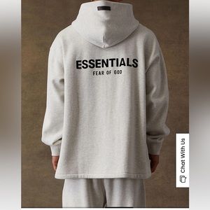 Essentials Fear of God Oatmeal Relaxed Hoodie